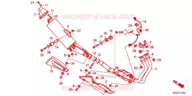 UITLAATDEMPER(2) Honda MOTO 400 CB 2013  CB400FAD