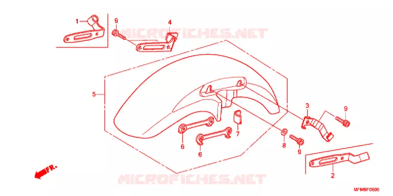 VOORSPATBORD Honda MOTO 400 CB 2014  CB400E