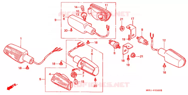 KNIPPERLICHT(2) Honda MOTO 400 CB 1993  CB400F2N_III