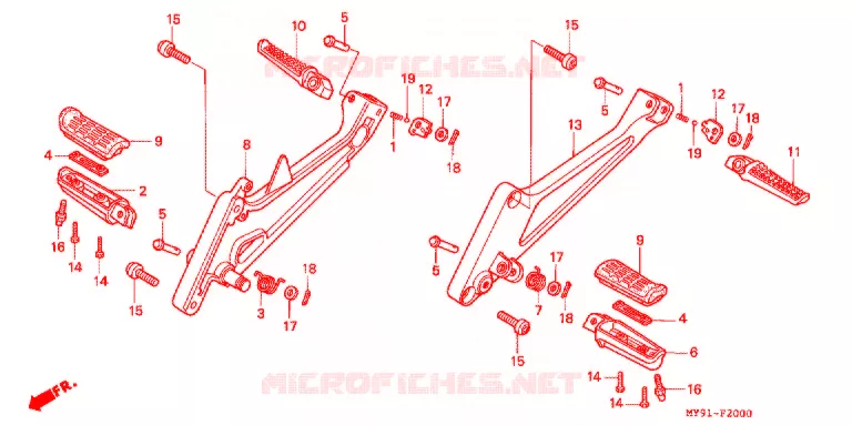OPSTAP/KICKARM/ WISSEL PEDAAL Honda MOTO 400 CB 1994  CB400F2R_III