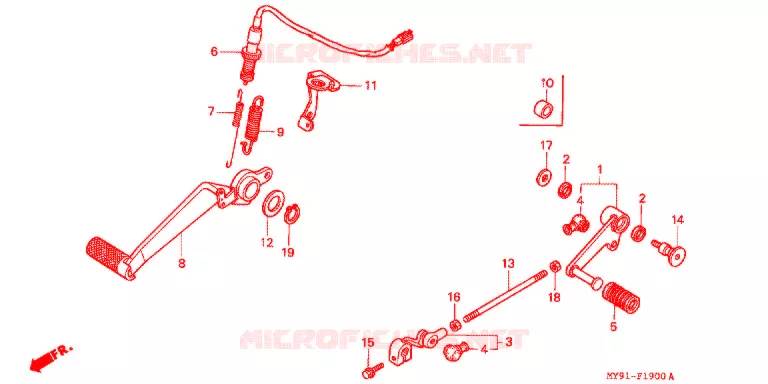 PEDAAL Honda MOTO 400 CB 1994  CB400F2R