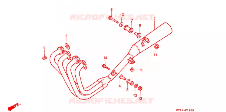 UITLAATDEMPER (F2) Honda MOTO 400 CB 1995  CB400F2S