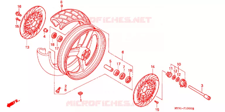 VOOR WIEL Honda MOTO 400 CB 1995  CB400F2S