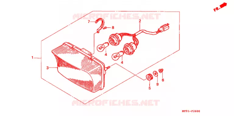 ACHTERLICHT(2) Honda MOTO 400 CB 1995  CB400F2S