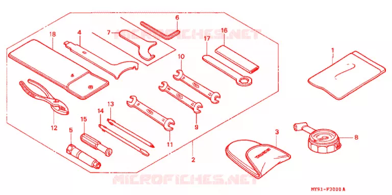 GEREEDSCHAP/ACCUVAK Honda MOTO 400 CB 1995  CB400F2S