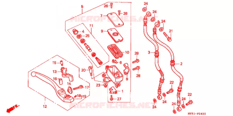 REMPOMP VOOR Honda MOTO 400 CB 1995  CB400F2S