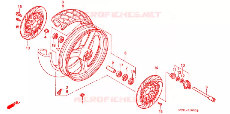 VOOR WIEL Honda MOTO 400 CB 1995  CB400F2S