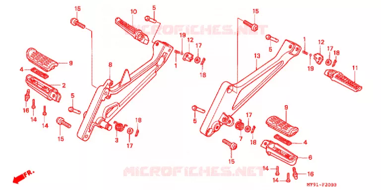 OPSTAP/KICKARM/ WISSEL PEDAAL Honda MOTO 400 CB 1996  CB400F3T
