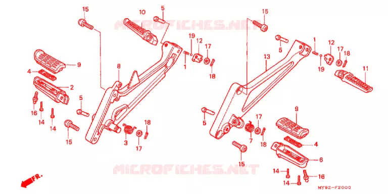 OPSTAP/KICKARM/ WISSEL PEDAAL Honda MOTO 400 CB 1995  CB400KS