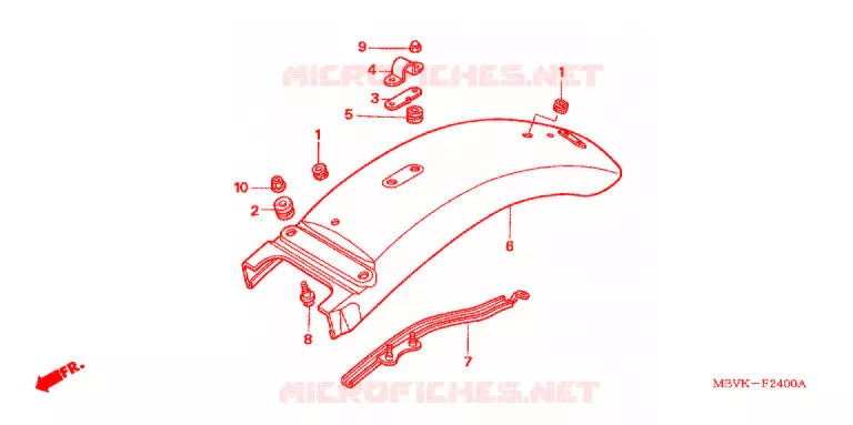 ACHTER STROOMLIJNKAP Honda MOTO 400 CB 2003  CB400SS2_III