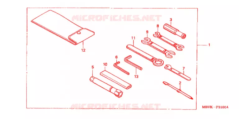 GEREEDSCHAP/ACCUVAK Honda MOTO 400 CB 2002  CB400SS2