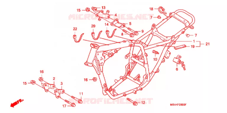 FRAME CHASSIS Honda MOTO 400 CB 2004  CB400SS4_III