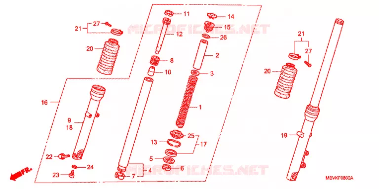 VOOR VORK Honda MOTO 400 CB 2004  CB400SS4_III