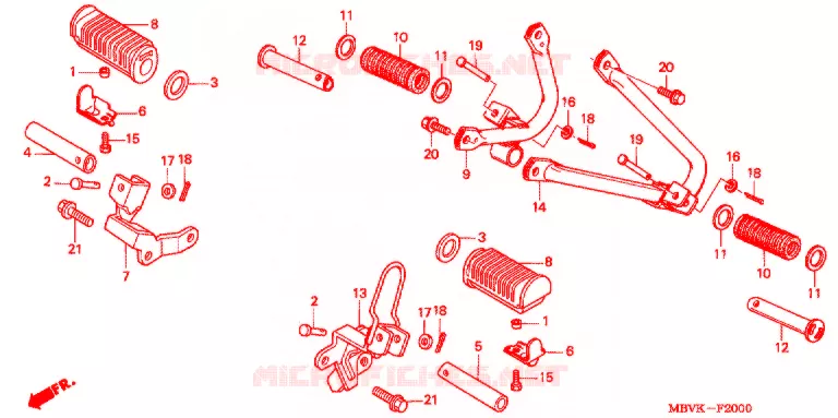 OPSTAP/KICKARM/ WISSEL PEDAAL Honda MOTO 400 CB 2006  CB400SS6