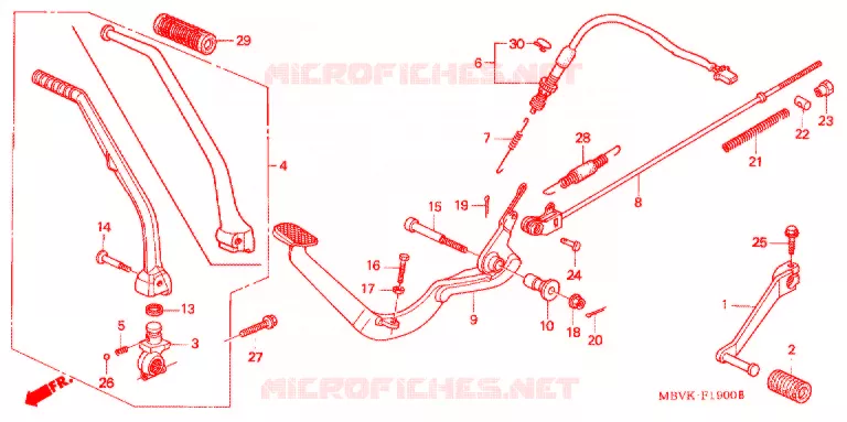 PEDAAL/KICKSTARTER ARM Honda MOTO 400 CB 2006  CB400SS6