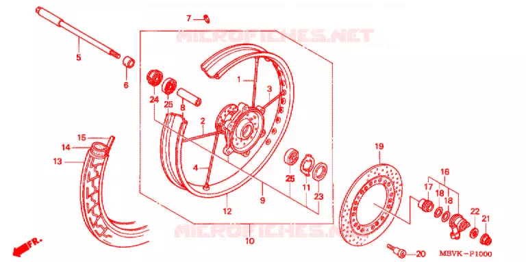 VOOR WIEL Honda MOTO 400 CB 2007  CB400SS7