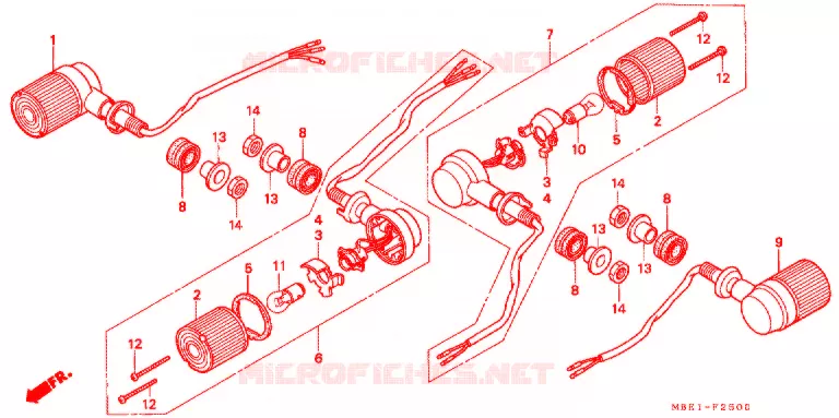 KNIPPERLICHT(2) Honda MOTO 400 CB 1998  CB400W