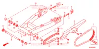 ZWAAI ARM/KETTINGKAST voor Honda CB 1300 SUPER FOUR TOURING 2012