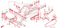 ACHTERBRUG (CBR900RR'02,'03) voor Honda CBR 954 RR 2003
