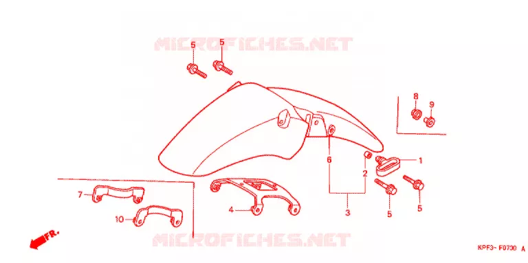 VOORSPATBORD Honda MOTO 250 CBX 2002  CBX2502