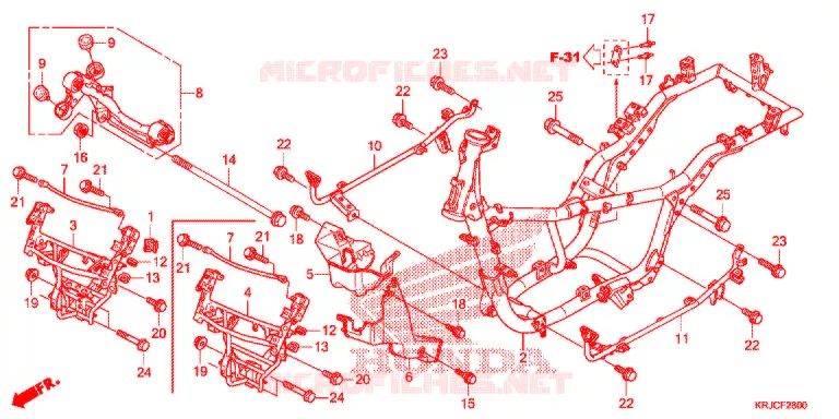 FRAME CHASSIS Honda SCOOTER 125 S-WING 2012  FES125AC