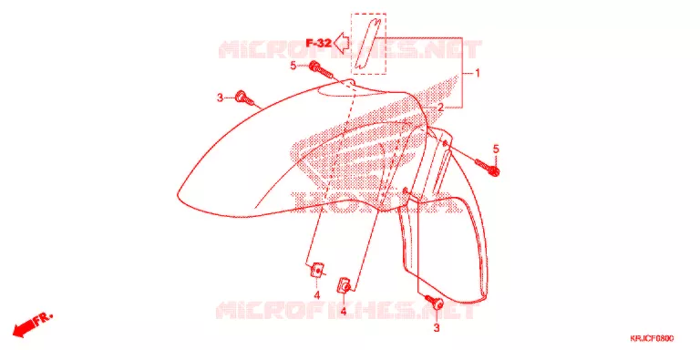 VOORSPATBORD Honda SCOOTER 125 S-WING 2012  FES125AC