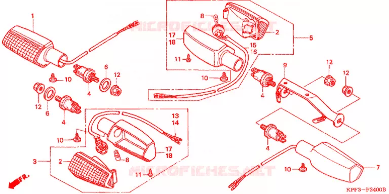 KNIPPERLICHT(2) Honda MOTO 250 CBX 2006  CBX2506