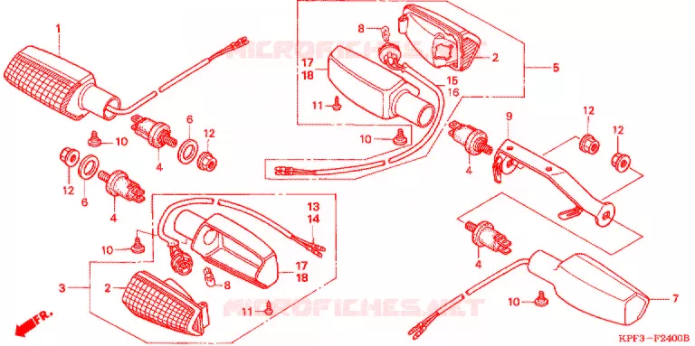 KNIPPERLICHT(2) Honda MOTO 250 CBX 2007  CBX2507