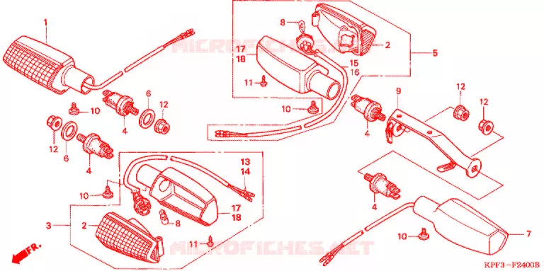 KNIPPERLICHT(2) Honda MOTO 250 CBX 2004  CBX2504