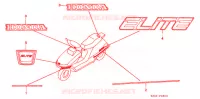 STICKERS voor Honda CH 250 ELITE 1989