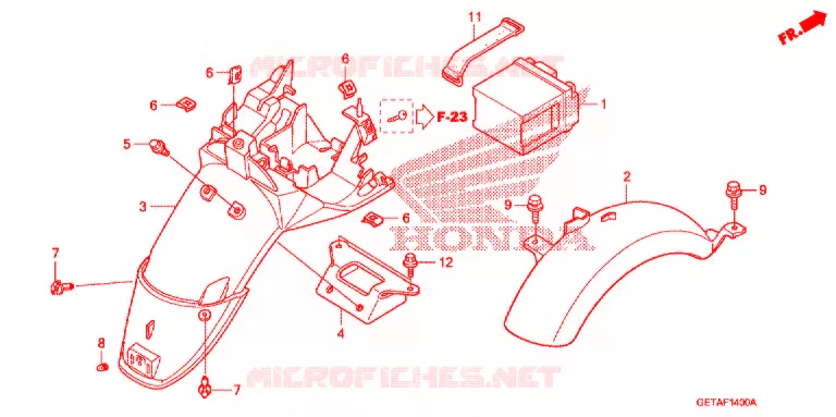 ACHTER STROOMLIJNKAP/ACCU Honda SCOOTER 50 METRO 2006  CHF506
