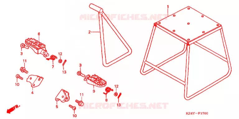 OPSTAP/KICKARM/ WISSEL PEDAAL Honda MOTO 125 CR 2001  CR125R1