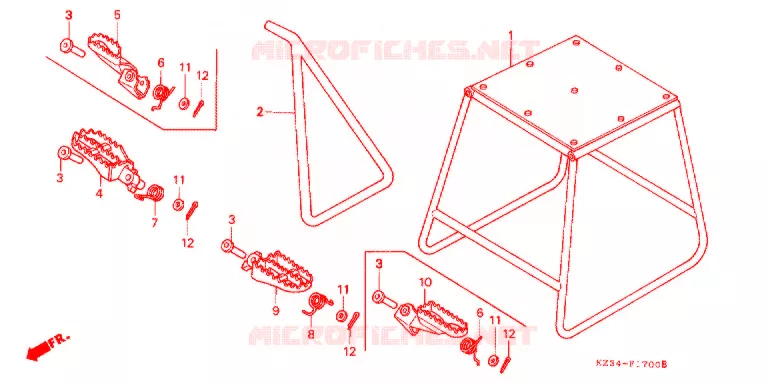OPSTAP/KICKARM/ WISSEL PEDAAL Honda MOTO 250 CR 1992  CR250RN