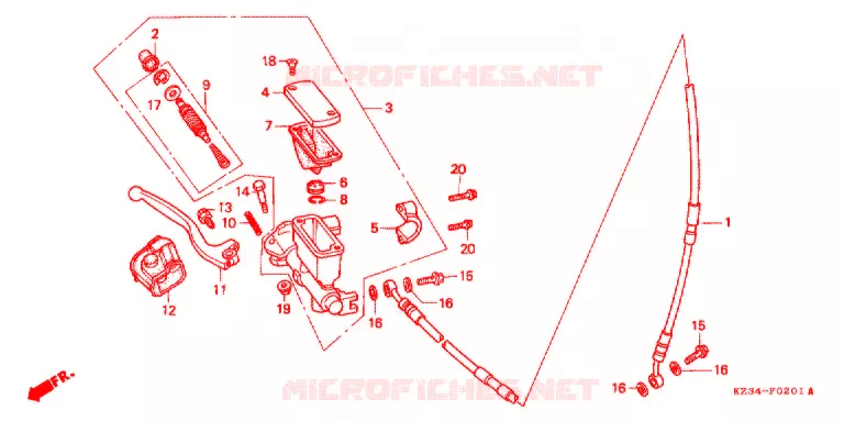 REMPOMP VOOR Honda MOTO 250 CR 1993  CR250RP