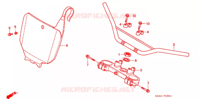 STUUR ('95,'96) Honda MOTO 250 CR 1996  CR250RT
