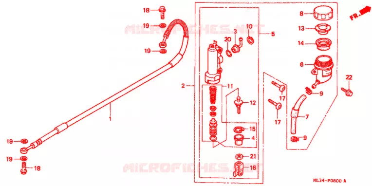 REMPOMP ACHTER Honda MOTO 500 CR 1992  CR500RN