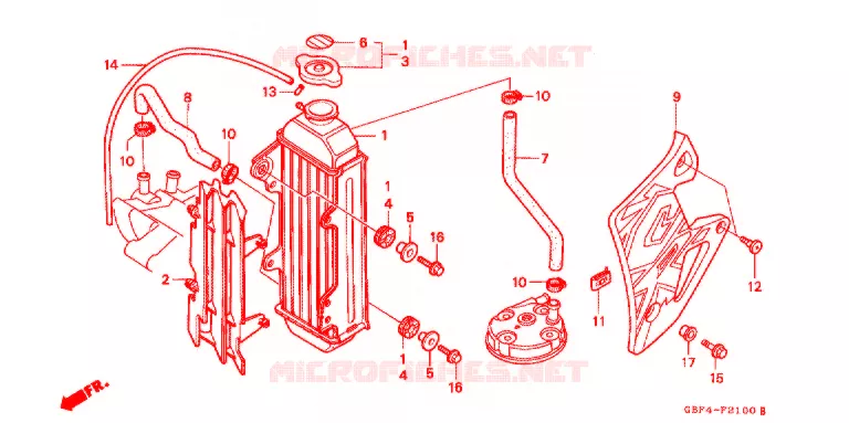 RADIATOR Honda MOTO 80 CR 1999  CR80RBX