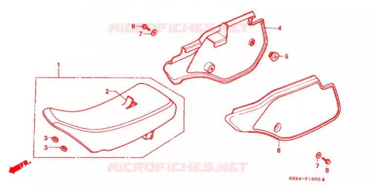 ENKELE ZITTING(2) Honda MOTO 80 CR 1990  CR80RL