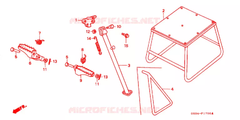 OPSTAP/KICKARM/ WISSEL PEDAAL Honda MOTO 80 CR 1990  CR80RL