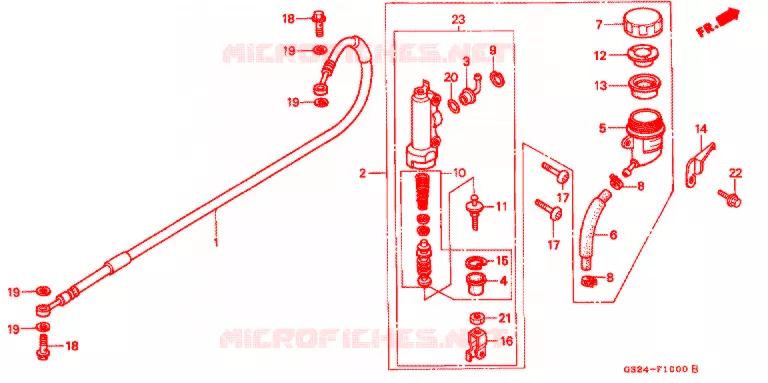 REMPOMP ACHTER Honda MOTO 80 CR 1993  CR80RP