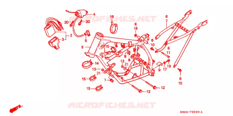 FRAME CHASSIS Honda MOTO 80 CR 1994  CR80RR