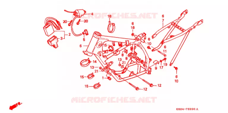FRAME CHASSIS Honda MOTO 80 CR 1995  CR80RS