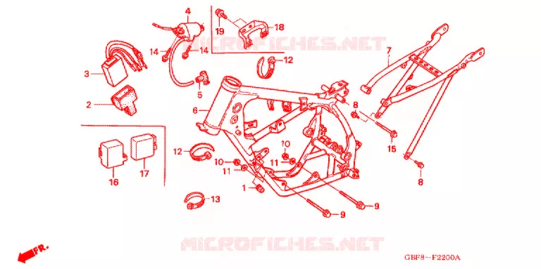 FRAME CHASSIS Honda MOTO 85 CR 2005  CR85R5