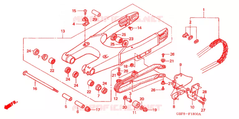 ZWAAI-ARM/KETTINGKAST Honda MOTO 85 CR 2006  CR85R6
