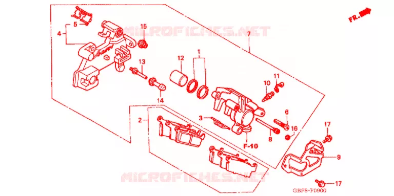 ACHTER REMKLAUW Honda MOTO 85 CR 2003  CR85RB3