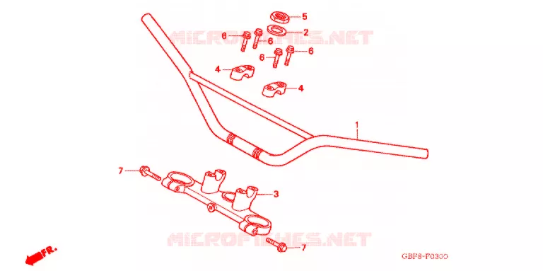 HENDEL PIJP Honda MOTO 85 CR 2004  CR85RB4