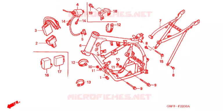 FRAME CHASSIS Honda MOTO 85 CR 2005  CR85RB5