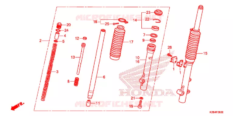VOOR VORK Honda MOTO 125 CRF 2017  CRF125FBH