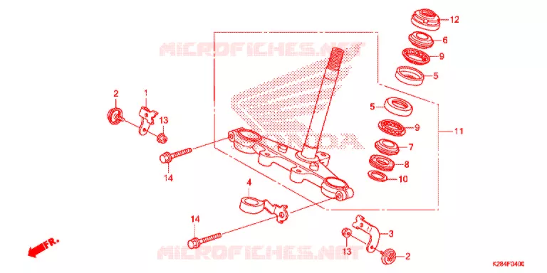 STURING STANG/BOVENSTE BRUG Honda MOTO 125 CRF 2017  CRF125FBH