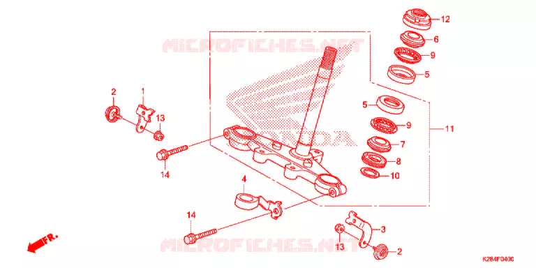 STURING STANG/BOVENSTE BRUG Honda MOTO 125 CRF 2016  CRF125FG